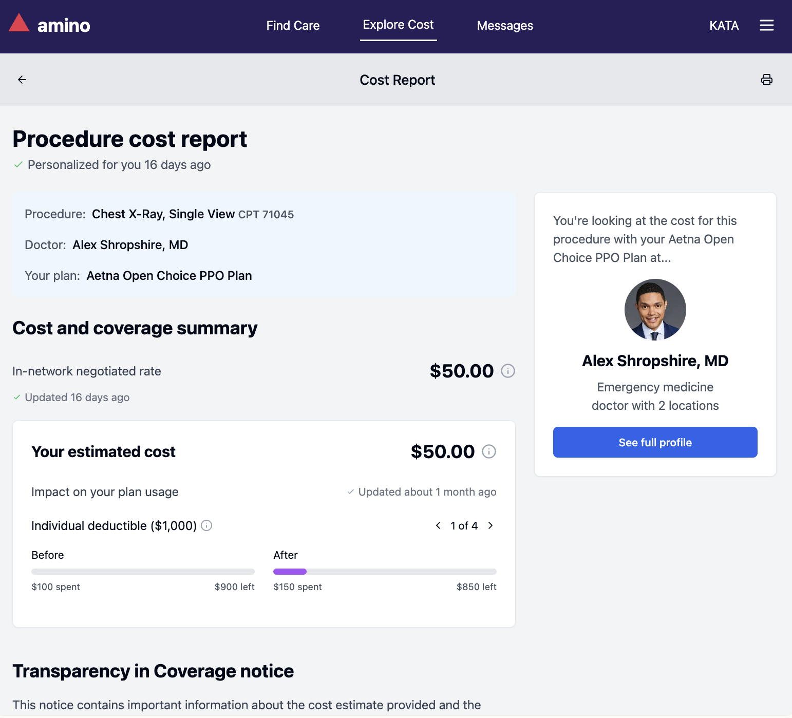 TIC UI Cost Report